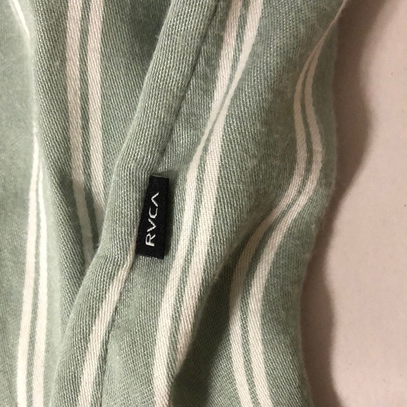 RVCA Nouveau Striped Mint Green Open Back Viscose Midi Dress Size Small - Picture 13 of 16